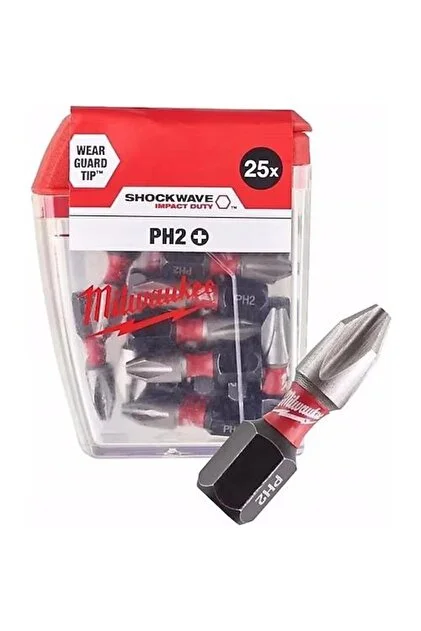 MİLWAUKEE BİTS UÇ PZ2 25MM 25 Lİ PAKET SHOCKWAVE